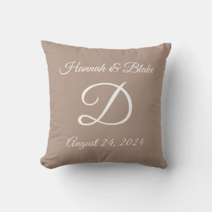 Wedding Or anniversary monogrammed pillow
