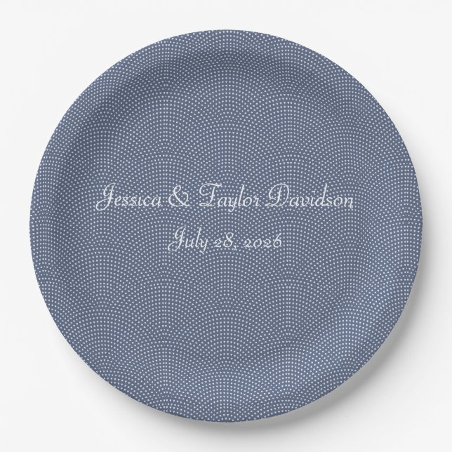 Wedding or anniversary paper plates (Front)