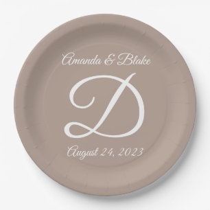 Wedding or anniversary paper plates