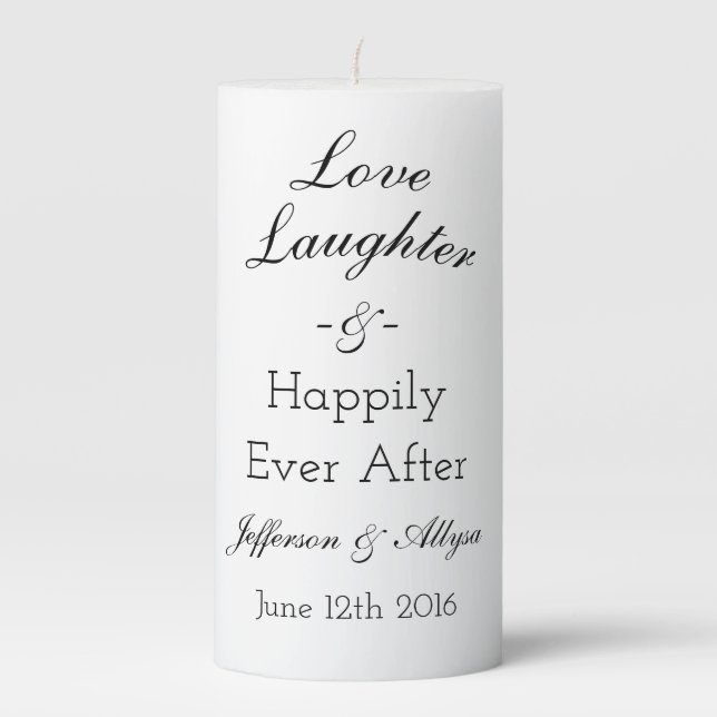 Wedding or Anniversary Personalized Candle (Front)