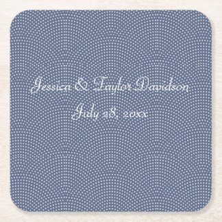 Wedding or anniversary square paper coaster