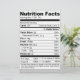 Wedding or Anniversary Sweet Funny Nutrition Label Stationery | Zazzle