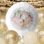 Wedding or Bridal Shower Stylish Typography Photo Balloon<br><div class="desc">Add a personalized finishing touch to your special day celebration with these round custom photo balloons. (IMAGE PLACEMENT TIP: An easy way to center a photo exactly how you want is to crop it before uploading to the Zazzle website.) Design features a simple white border, chic modern typography text in...</div>