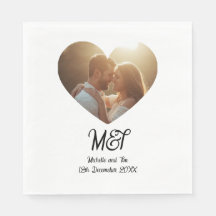 Wedding or engagement personalised napkins