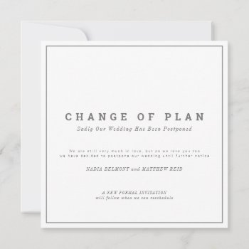 Wedding Or Event Change Of Plan Postponed Save The Date by mylittleedenweddings at Zazzle