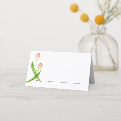 Wedding or event place card Tulips