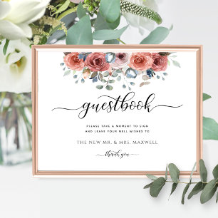 Wedding or Other, Blissful Floral, Guestbook Sign