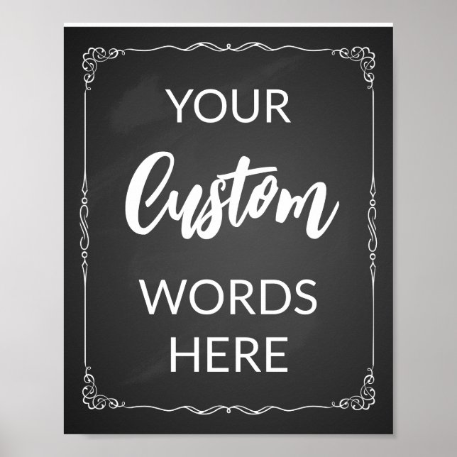 Wedding or Party Sign make your own custom (Front)