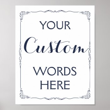 Wedding Or Party Sign Make Your Own Custom by TheArtyApples at Zazzle