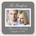 Wedding or Special Event Photo Coasters - Gray