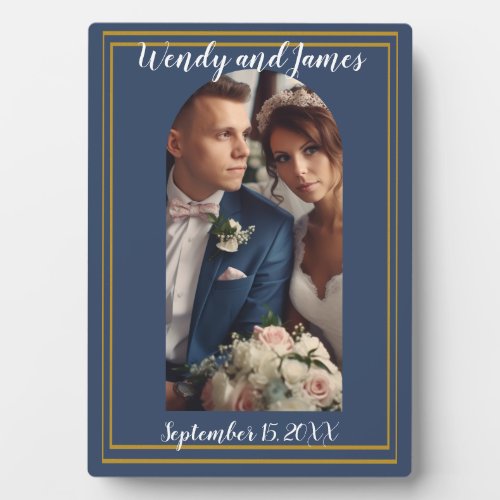 Wedding or special photo easel with dates plaque