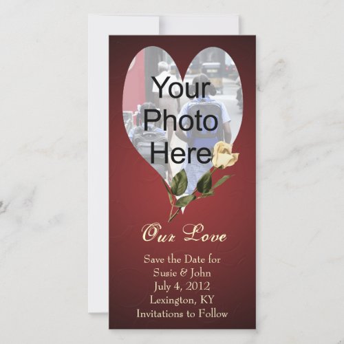 Wedding or Valentine Custom Photo Card