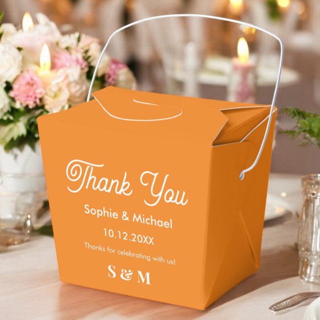 Wedding Orange Fall Bride Groom  Favor Boxes (Creator Uploaded)