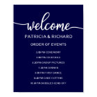 Wedding Order of Events Sign | Navy Blue