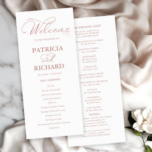 Wedding Order of Service Ceremony Elegant Program