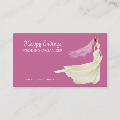Customizable Wedding Organizer Business Card Template