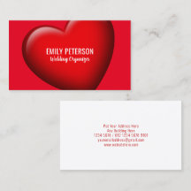 Wedding Organizer Planner Romantic Red Heart