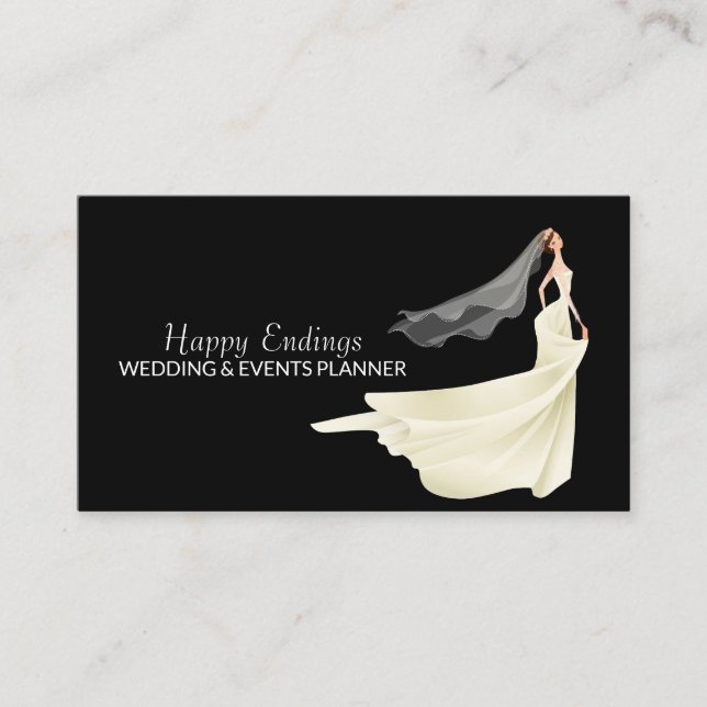  Wedding Organizer Professional Events Coordinator Business Card (Front)