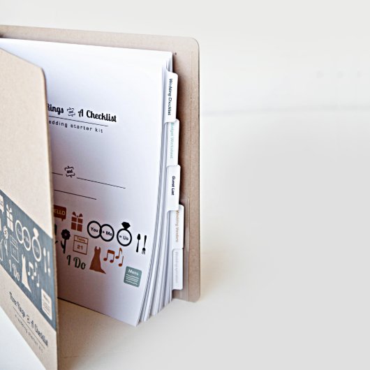 Wedding Organizer w/Personalized Initials (5 Tabs)