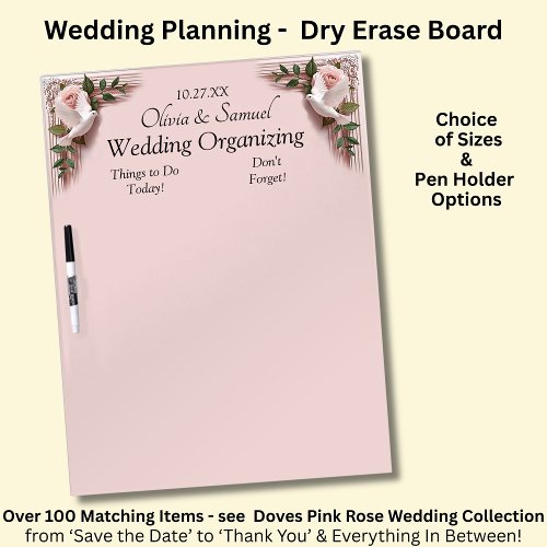 Wedding Organizing Pink Roses & Doves Wedding