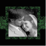 Wedding Ornament<br><div class="desc">Black and White Wedding Invitations With Your Photo Swirls Wedding Invitations - See more Swirls Save the Dates and Invitations-Black Funky Elegant Swirls Wedding Save the Date, Wedding Invitations, RSVP Response Cards, Direction Cards, Thank You Cards and more. Black Distressed with a little Paint Splat- Royal Black Damask Wedding RSVP...</div>