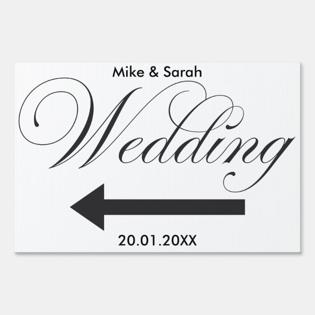 Wedding Outdoor yard sign (Front)