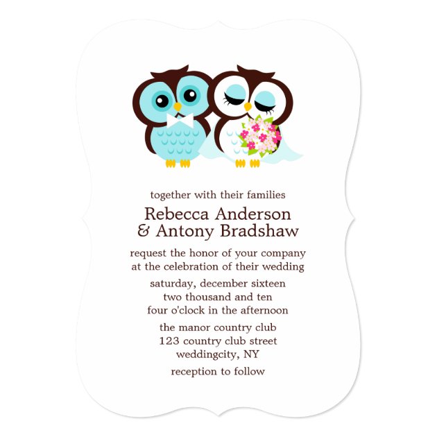 Wedding Owls Invitation