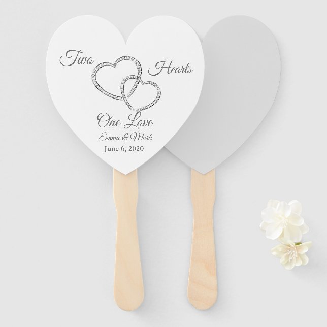 Wedding Paddle Fan (Front and Back)