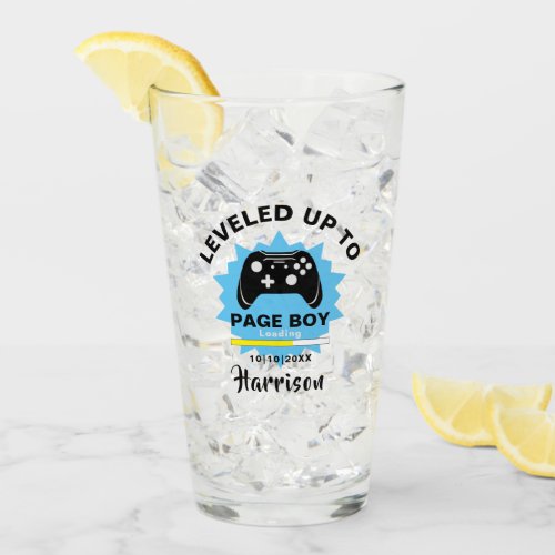 Wedding  Page Boy Leveled Up Gamer Fun Glass