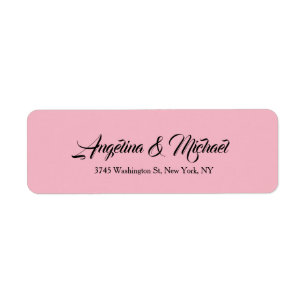 Wedding Pale Pink Professional Classical Elegant Label