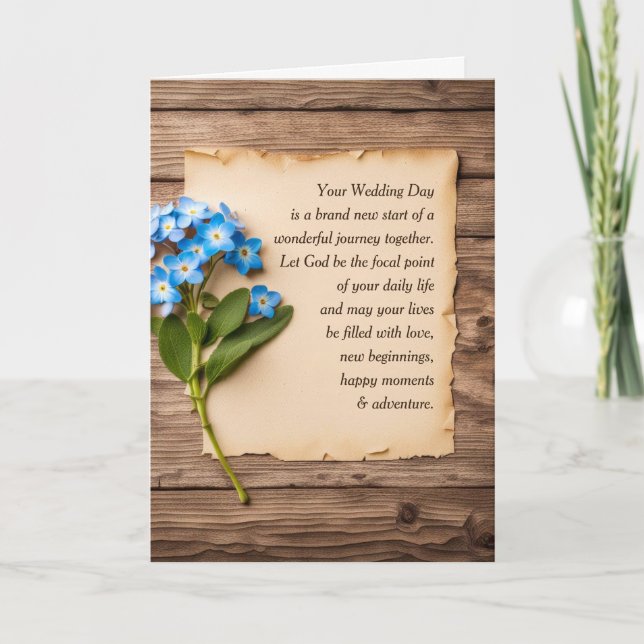 Wedding Paper and Forget-Me-Nots Card (Front)