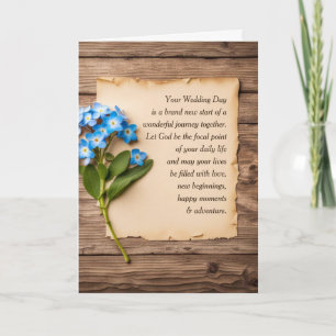 Wedding Paper and Forget-Me-Nots Card