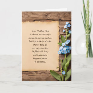 Wedding Paper and Forget-Me-Nots Card