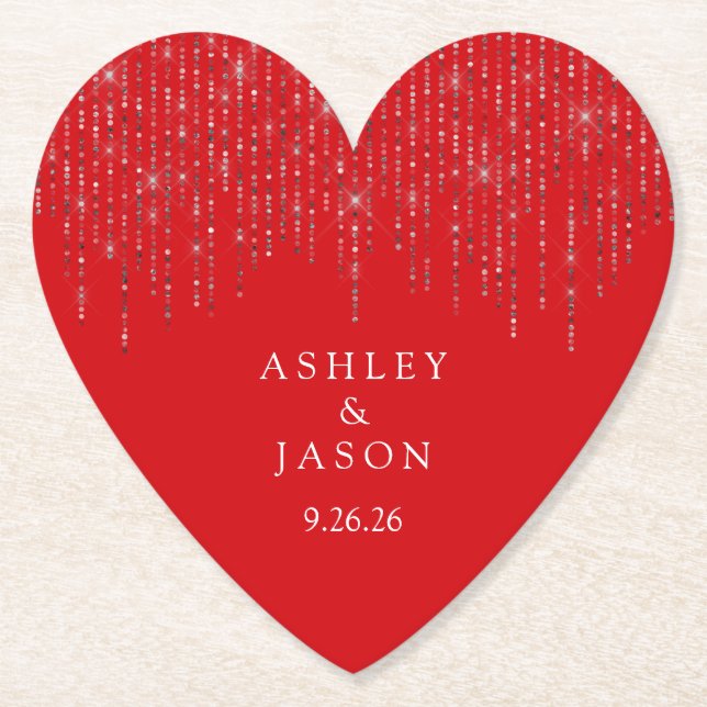 Wedding  paper coaster (Front)