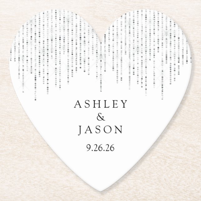Wedding  paper coaster (Front)