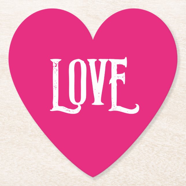 WEDDING PAPER COASTER LOVE FAVORS  (Front)