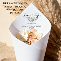 Wedding Paper Cone For Flowers Petals Toss
