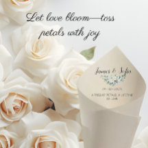 Wedding Paper Cone For Flowers Petals Toss