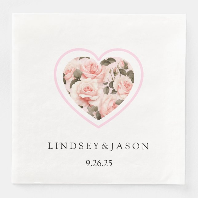 Wedding  paper dinner napkins (Front)