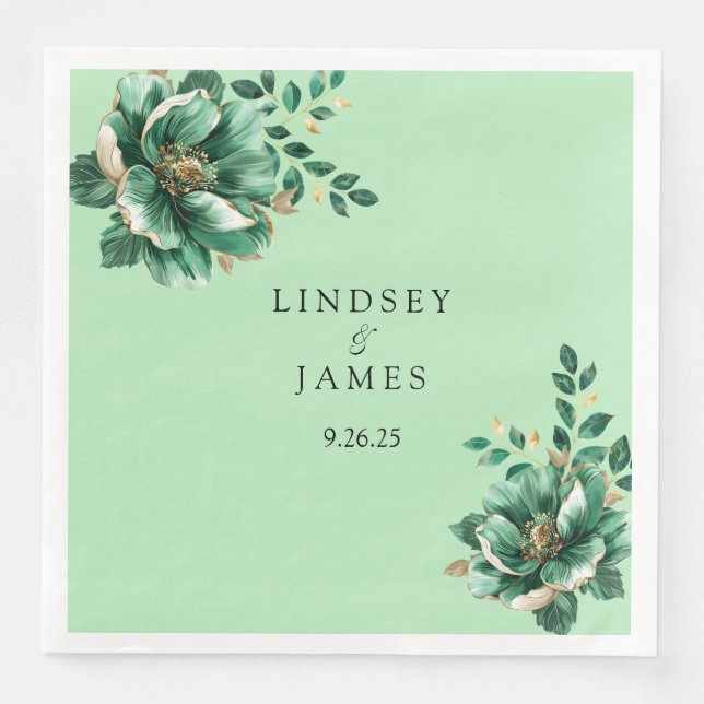 Wedding  paper dinner napkins (Front)