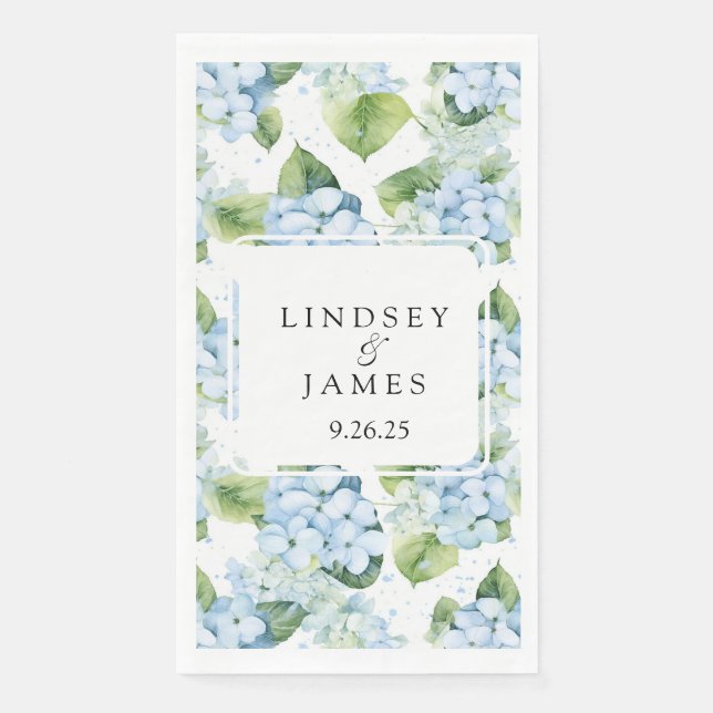 Wedding  paper guest towels (Front)