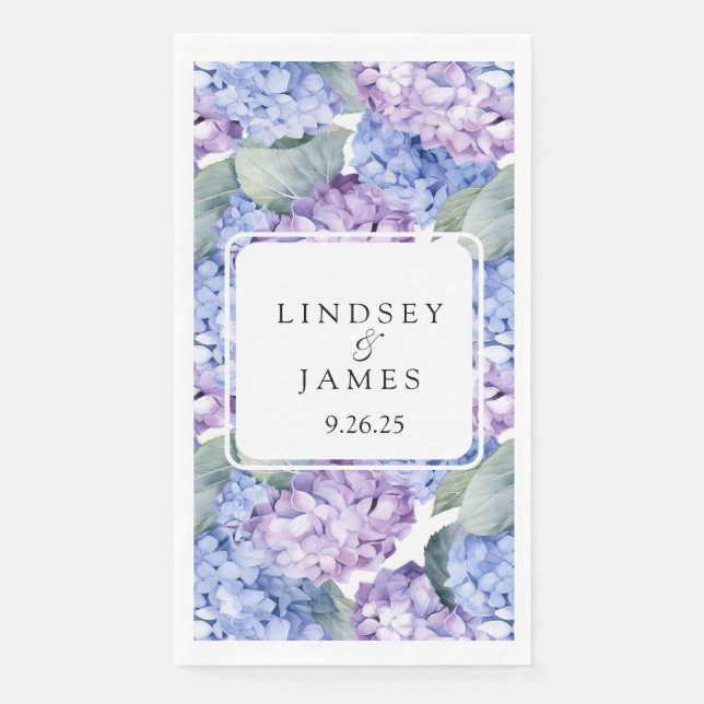 Wedding  paper guest towels (Front)