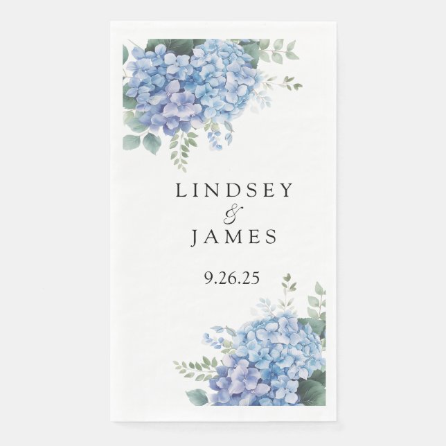 Wedding  paper guest towels (Front)