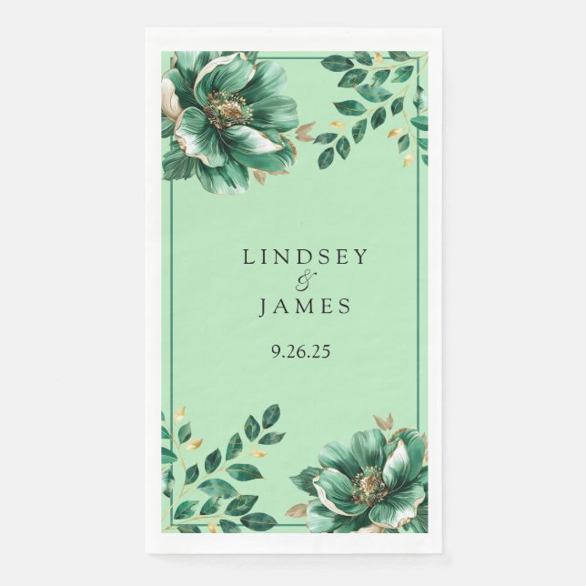 Wedding  paper guest towels (Front)