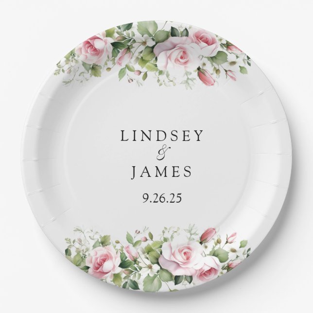 Wedding  paper plates (Front)