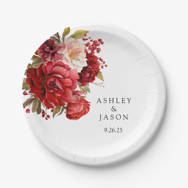 Wedding  paper plates (Front)