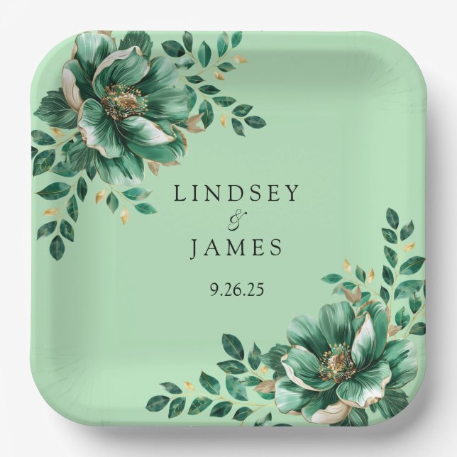 Wedding  paper plates (Front)