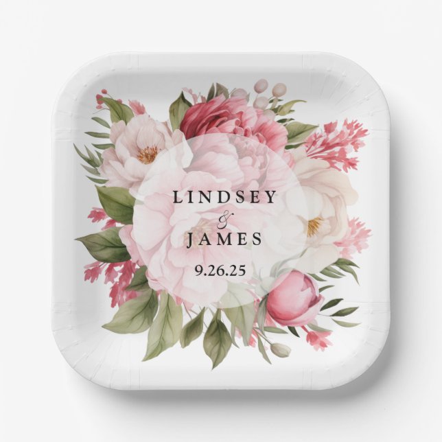 Wedding  paper plates (Front)
