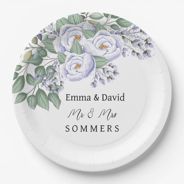 Wedding Paper Plates (Front)
