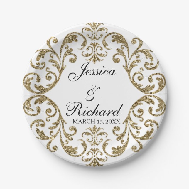 Wedding Paper Plates (Front)